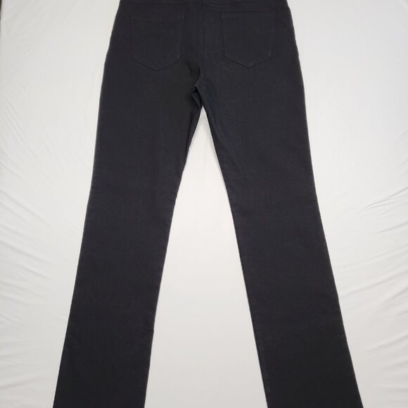 Rhapsodielle Womens Pants Stretch Size Medium Straight Leg Pockets Black 29 X 31 - Picture 6 of 13